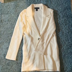 Rachel Zoe Ivory Wool Blend Coat